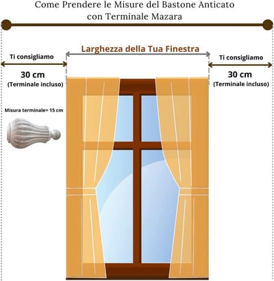 Luxe Houten Gordijnroede met Ringen - 35mm - Wit/Zilver - 240 cm - Italiaans Design
