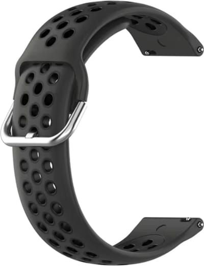 CHPN - Siliconen bandje geschikt voor Garmin - Horlogeband geschikt voor Venu Vivomove Vivomove 3 Vivomove Style Forerunner 245 645 - Zwart - Siliconen - Sportband