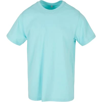 Build Your Brand - Rond Hals T-Shirt - Beryl Blue maat M