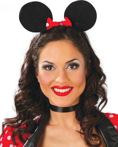 Fiestas Verkleed diadeem muis/muizen oren/oortjes met strikje - meisjes/dames - Carnaval
