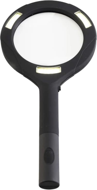 Loep/vergrootglas - met 3 LED lampjes - lees/handwerk loep - leesloupe
