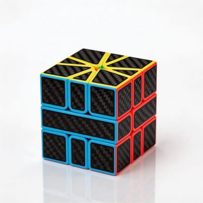 Qiyi SQ1 Carbon – Speedcube | Snel, Soepel & Duurzaam – Klassieke Speed Cube - Puzzelkubus voor Jong & Oud - Fidget - Fidget Cube - Fidget Toys