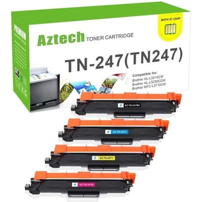 Aztech Compatibel voor Brother TN243 TN247BK TN247 TN-247C TN-247M TN-247Y voor Brother DCP-L3550CDW Toner Brother MFC-L3750CDW