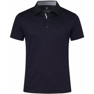 Desoto Polo Fine Details Kent Collar Navy / male