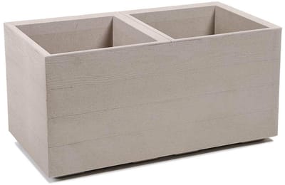 GreenHome Natura - Plantenbak - Grote maat - Houtlook design - Duurzaam en stevig - 39x78cm