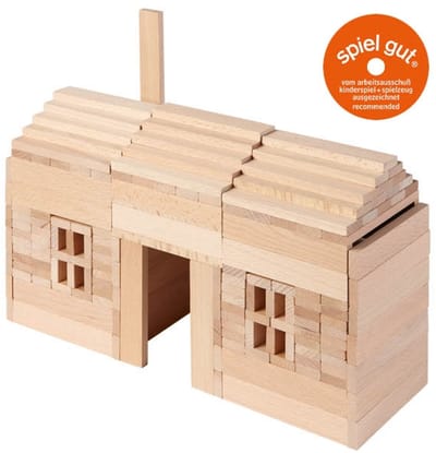 GOKI Blokkendoos - Bouwblokken - 200 Stuks - Hout - 3 Jaar
