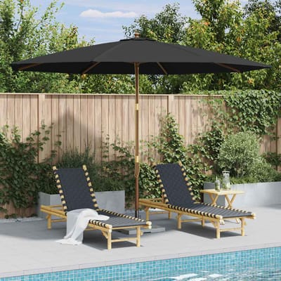 vidaXL - Parasol - met - houten - paal - 350 - cm - antraciet
