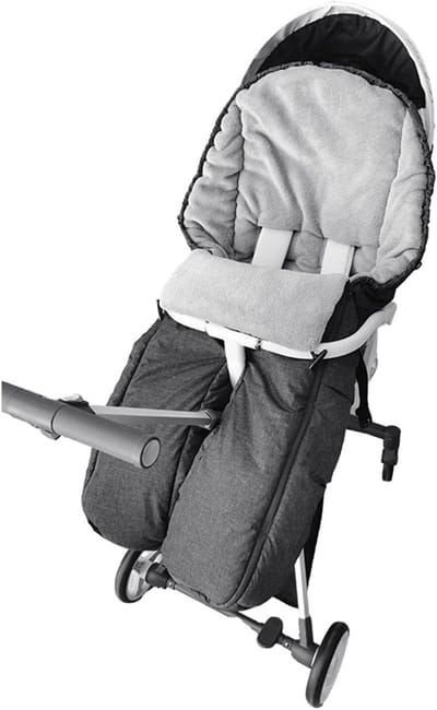 Kinderwagen Voetenzak - Baby Winterzak - Warm en Droog - Universele Split-Leg - 32-48CM Breedte - Denimblauw