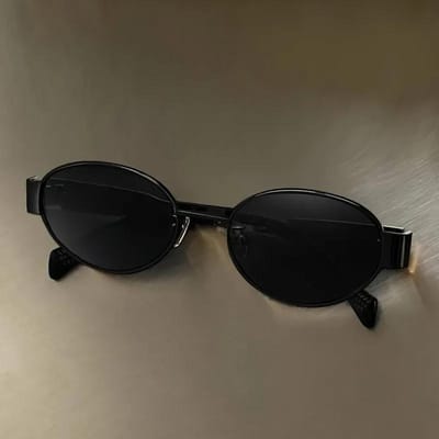 Trendy Ovale Zonnebril voor Dames Luxe Designer Metalen Montuur Zonnebril Dames Klassiek Vintage Ronde Tinten Unisex 1PC