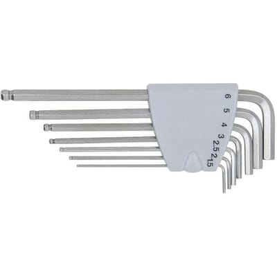 KS Tools 964.0415 Inbus Haakse schroevendraaierset 1.5 mm, 2 mm, 2.5 mm, 3 mm, 4 mm, 5 mm, 6 mm 5 mm, 1.5 mm, 2 mm, 2.5 mm, 4 mm, 3 mm, 6 mm 7-delig