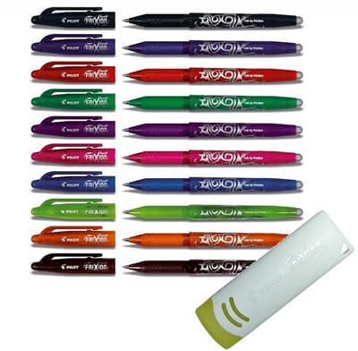 Uitwisbare rollerball pen set 10 kleuren met gumfunctie 0,7 mm