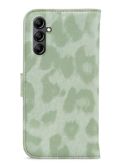 My Style Telefoonhoesje geschikt voor Samsung Galaxy S23 FE Hoesje | My Style Flex Wallet Bookcase Portemonnee | Pasjeshouder voor 3 Pasjes | Telefoonhoesje voor Pinpas / OV Kaart / Rijbewijs - Green Leopard | Groen