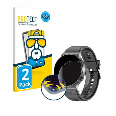 BROTECT - Screenprotector voor Kardena Care Pro 2 (rond) - Folie Beschermfolie transparant volledig dekking - 2 Stuks