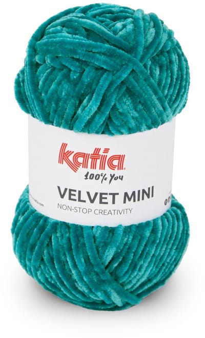 Katia Velvet Mini - 207 Blauw - Chenille Garen