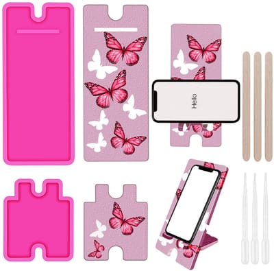 Dailygoods- Telefoonhouder H-vorm - Siliconen Mal Set - Mobiele Telefoonstandaard - Kabelorganizer - DIY Ambachtelijke Benodigdheden - Met Laadpoort
