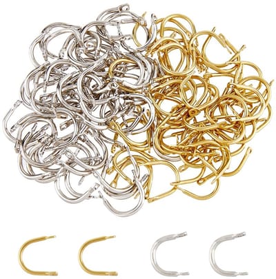Allecto - Vissen Spinner Clevis - Spinnerbait - 120 Stuks - U Vormige Spinner - Goud en Platina - Geschikt voor Vissers - 1mm Gat