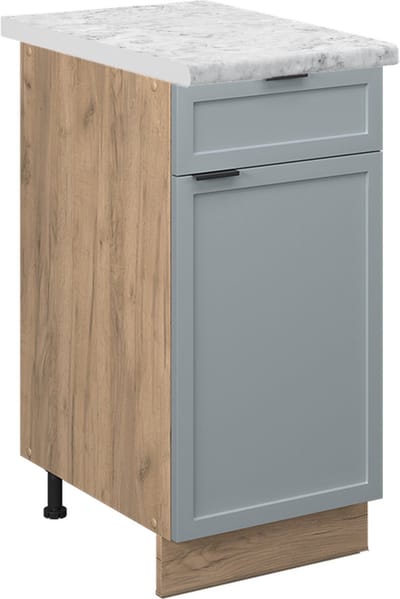Vicco Fame-Line Keukenonderkast – 40 cm, WB Marmer Licht blauw-grijs