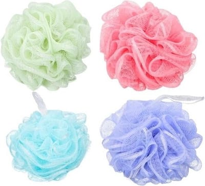 Borvat® | 4X Douchespons - Badspons - Puff Sponzen - Netspons - Spons - Voordeelverpakking -Set van 4