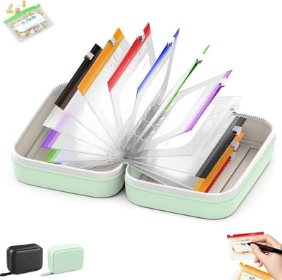 Waterdicht Pillenzakje Set – 14 stuks A8 Pillenorganizer – 7-14 dagen medicatie – Breekvaste behuizing – Groen – 1 Set