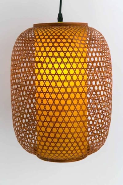 Fine Asianliving Japanse Bamboe Webbing Hanglamp Handgevlochten - Sendai D40xH60cm
