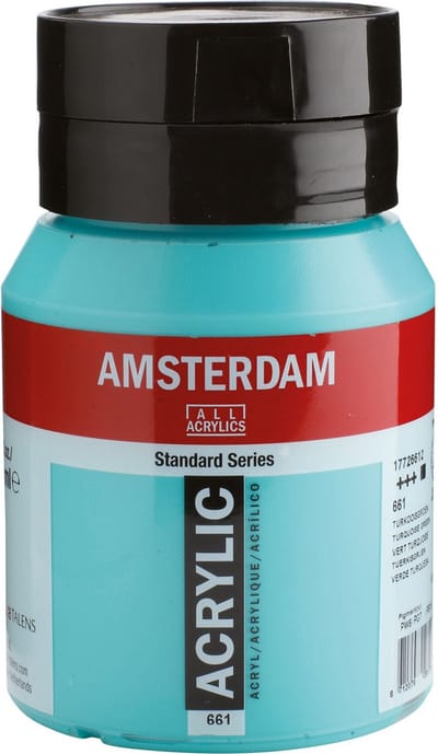 Amsterdam Standard Series Acrylverf Pot 500 ml Turkooisgroen 661