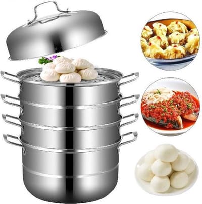 Stoompan 5 Laags - Groentestomer, Couscous Pan en Multisteamer - Voor Dagelijks Gebruik, Thuis en Professioneel Gebruik