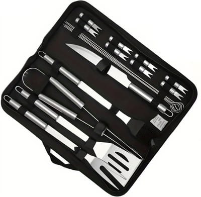 Livano Barbeque Set - Barbecueset - Barbecue - Barbecues - BBQ - Tangenset - Vleeset - Accessoires - Zomer - 19 stuks