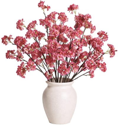 Mica Decorations Kunstbloem Bloesem Floral - 4x - H106 cm - roze - kunststof - stelen kunstbloemen - boeket - bloemetjes