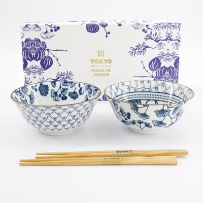 Tokyo Design Studio – Flora Japonica – Tayo Giftset 2-delig met eetstokjes – 15,2×6,7 cm – Maple & Ivy