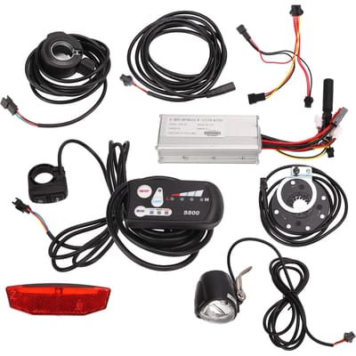 36V 48V 750W 25A Controller Kit S800 Display Voor- en Achterlichten 2-in-1 Schakelaar Configuratie voor 750W Motor Elektrisch black