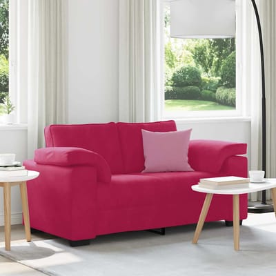 vidaXL - Loveseat - Sofa - Wijnrood - 160x77x82 - cm - Fluweel