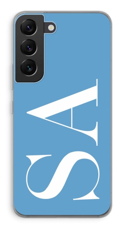 Gepersonaliseerd - Case Company® - Hoesje geschikt voor Samsung Galaxy S22 hoesje - Monogram N°2 - Soft Cover Telefoonhoesje - Bescherming aan alle Kanten en Schermrand
