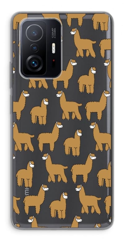 Case Company® - Hoesje geschikt voor Xiaomi 11T hoesje - Alpacas - Soft Cover Telefoonhoesje - Bescherming aan alle Kanten en Schermrand