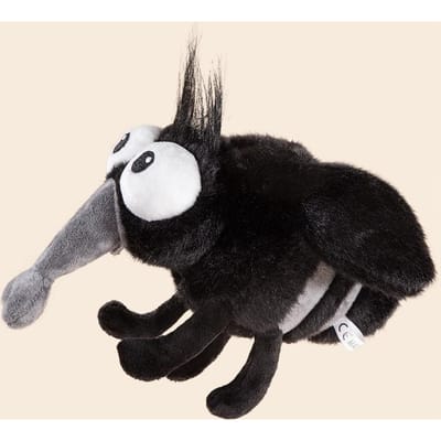 132030Cm Zomer Mug Pluche Speelgoed Schattige Gevulde Insect Met Boos Gezicht Pluizige Mug Poppen Kamer Decoratie Kinderen Verjaardagscadeaus black