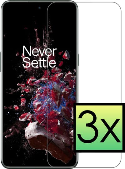 Screenprotector - 3 Stuks - Geschikt voor OnePlus 10T - Extra Sterk - Beschermglas - Gehard Glas - Tempered Glass - Screen Protector - Bescherm Cover