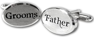 Sophos Lifestyle Manchetknopen ovaal "Grooms Father" (vader van de bruidegom)