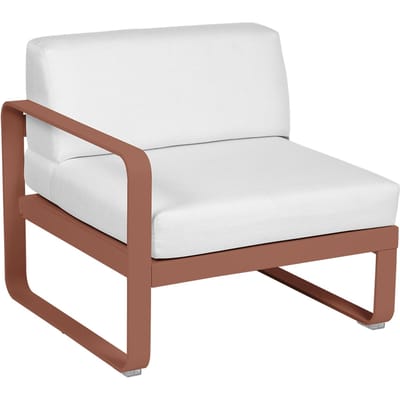 Fermob BELLEVIE Fauteuil Module links - 20 okerrood - 81 witgrijs