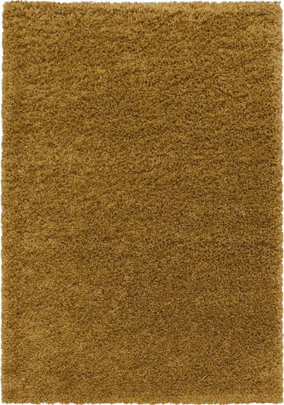 Modern hoogpolig vloerkleed Sydney - goud - 100x200 cm