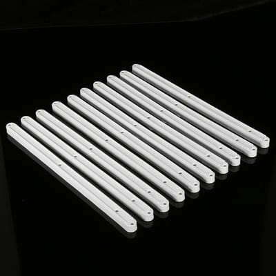 Dailygoods- Ladegeleiders 5 Paar - Kunststof - Wit - 17mm Groef - Robuust - Duurzaam - Afmetingen 300 x 16 x 13 mm - Ladegeleider