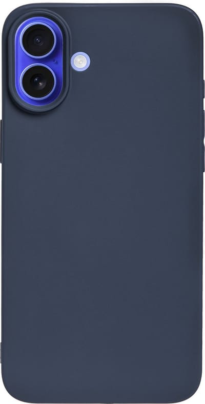 BMAX Siliconen hard case hoesje voor iPhone 16 Plus - Hardcover - Apple - Back cover - Backcover - Beschermhoesje - Telefoonhoesje - Hard case - Telefoonbescherming - Donkerblauw