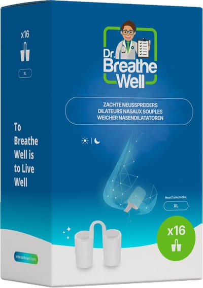 Dr. Breathe Well ™ - 16 Zachte Anti Snurk Neusspreider Buisjes - Maat XL - Simply the right choice!