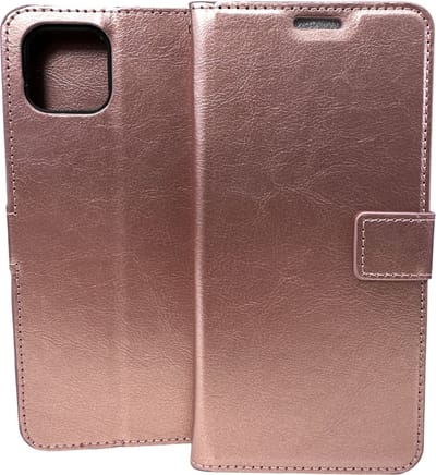 Bookcase Geschikt voor: Oppo A73 5G / A72 5G / A53 5G - Rosé Goud - portemonnee hoesje