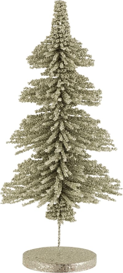 J-Line decoratie Kerstboom Bolletjes Glitter - kunststof - lichtgroen - large