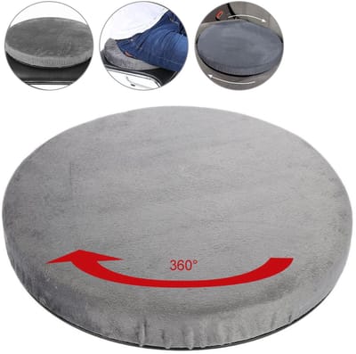 Dailygoods- Zitkussen Draaibaar 360° - Orthopedisch Kussen - Stoelkussen - Antislip - Wasbare Hoes - Vermindert Druk op Wervelkolom - Zitkussen Voor Auto