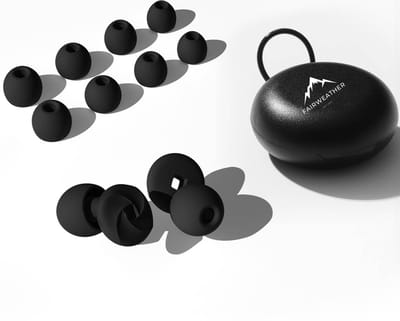 Fairweather Oordoppen Silent Pro 3.0 – Geschikt voor Slaap of Festival Oordopjes - Slapen – Anti-Snurk – Earplugs Looping - Gehoorbescherming – Party Plugs - Sleep Plugs - Hoge Geluidsdemping (28dB) - 4 Maten (XS/SM/L) - Zwart