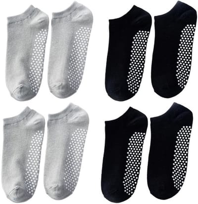 Allecto - Antislip Sokken - Ademend - Zwart - Gripsokken - Geschikt