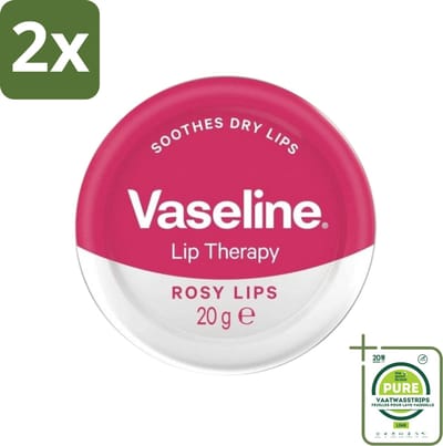 Vaseline - Rosy Lips - Lip Therapy - Verzorgend - 20 g - Voordeelverpakking - 2 stuks - Lippenbalsem - Verzorging