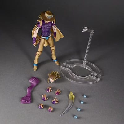 Actiefiguur Jojo's Bizarre Avontuur Sbr Steel Ball Run Pop Anime Gyro Zeppeli Model Ornament Verzameling Standbeeld Jongens Speelgoed Cadeau gray