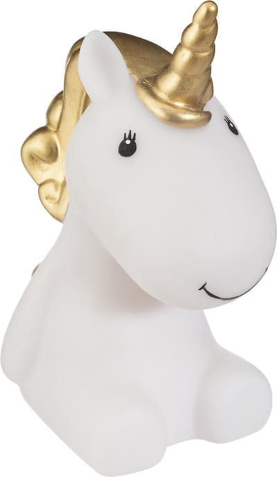 Atmosphera Nachtlampje LED - Unicorn XL - goud - kunststof - 27 x 15 x 30 cm - kinderkamer