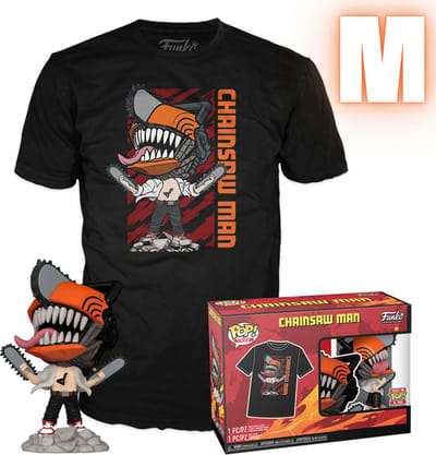 Funko Pop! & Tee: Chainsaw Man - Chainsaw Man Leaping - M - CONFIDENTIAL